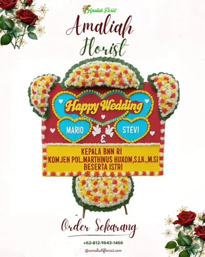 Karangan Papan Bunga Pernikahan di Sriwijaya